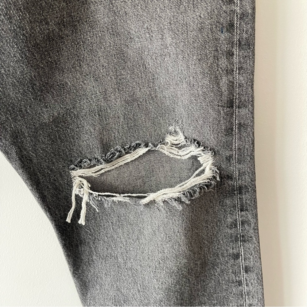 ❌SOLD❌ Agolde 90's Mid Rise Loose Fit High Rise Washed Black Denim Jeans size 34 - Picture 8 of 16